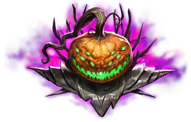 The Pumpkin Hunt's emblem: a Pumpkin on a spiked throne